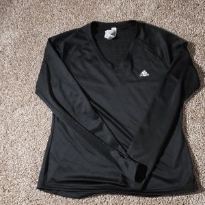 Adidas V neck long sleeve T-shirt